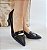 SCARPIN VIA UNO 905016 PRETO / DETALHE DOURADO - Imagem 2