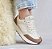 TÊNIS 9102 OFF WHITE / TIRAS CHOCOLATE / DETALHES EM LINHO - Imagem 5