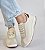 TÊNIS 9508 OFF WHITE / DETALHES EM CINZA E MARSALA - Imagem 2