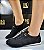 TÊNIS SNEAKER VIA UNO EM CAMURÇA 970002 PRETO / ILHOES DOURADO - Imagem 2