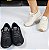 TÊNIS SNEAKER VIA UNO EM CAMURÇA 970002 PRETO / ILHOES DOURADO - Imagem 5