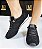 TÊNIS SNEAKER VIA UNO EM CAMURÇA 970002 PRETO / ILHOES DOURADO - Imagem 1