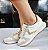 TÊNIS EM COURO 707504 OFF WHITE / DETALHE DOURADO - Imagem 2