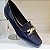 MOCASSIM 3354 PRETO / FIVELA ENTRELAÇADA DOURADA - Imagem 1