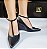 SCARPIN ANABELA EM COURO 525883 PRETO / TIRA NO PEITO DO PÉ - Imagem 2