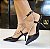 SCARPIN VIA UNO 967007 PRETO COM TIRAS EM PEDRAS CRISTAL - Imagem 1