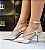 SCARPIN VIA UNO 967007 PRATA METAL / TIRAS COM PEDRAS CRISTAL PRATA - Imagem 1
