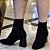 BOTA EM MALHA KNIT 2455058 PRETO / SALTO TRIANGULO - Imagem 2