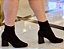 BOTA EM MALHA KNIT 2455058 MARROM / SALTO TRIANGULO - Imagem 2