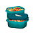 Tupperware Tigela Cristalwave Quadrada 800ml + 500ml Verde - Imagem 2