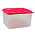 Tupperware Fresh Box Quadrado 5,2L Rosa Flamingo - Imagem 1