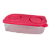 Tupperware Fresh Box Retangular 1L Rosa Flamingo - Imagem 2