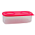 Tupperware Fresh Box Retangular 1L Rosa Flamingo - Imagem 1