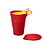 Tupperware Copo Murano com Tampa 500ml Vermelho - Imagem 1