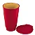 Tupperware Copo Allegra com Tampa 450ml Vermelho Dourado - Imagem 1