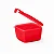 Tupperware Conserva Metades Quadrado 600ml Vermelho - Imagem 1