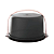 Tupperware Big Cake Redonda Preto Rosa - Imagem 1