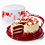 Tupperware Big Cake Redonda Flores Vermelhas - Imagem 2