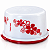 Tupperware Big Cake Redonda Flores Vermelhas - Imagem 8