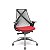 Cadeira Diretor/Presidente Bix Assento E Tela Vermelha Base Piramidal Com Auto Compensador - Imagem 1