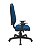 Cadeira Operativa Presidente Giratoria  Com  Relax E Braço Com Regulagem De Altura Revestida Em Poliester Azul - Imagem 2