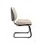 Cadeira Premium Executiva Aproximação Estrutura Em  "S" Com Costura Decorativa Sem Braço Revestida Em Couro Ecologico Na Cor Bege - Imagem 1