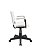 Cadeira Ergoplax Secretaria Giratoria Com Almofada Com Braco Branca - Imagem 2