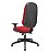 Cadeira Premium Presidente Base Rdz Com Braço Regulavel Revestida Em Polieste Vermelho - Imagem 3