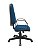 Cadeira Operativa Presidente Giratoria Com Relax E Braço Corsa Revestida Em Poliester Azul - Imagem 2