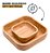 Kit 2 Bowls Quadrados De Bambu Natural Petisqueiras Oikos - Imagem 5