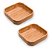 Kit 2 Bowls Quadrados De Bambu Natural Petisqueiras Oikos - Imagem 6