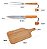 Conjunto Churrasco Bamboo 3 Pçs Faca Garfo Tábua C/ Alça Mor - Imagem 4