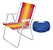 Cadeira De Praia Alumínio Alta Reforçada + Mesa Porta Copos - Imagem 3