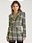 Blazer Cropped Tweed Xadrez Verde Fórum - Imagem 2