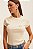 Camiseta Canelada Manga Curta Feminina Off White Fórum - Imagem 1