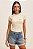 Camiseta Canelada Manga Curta Feminina Off White Fórum - Imagem 2