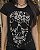 Blusa Feminina Caveira Flores Pedraria - Imagem 2