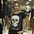 Blusa Feminina Em Pedraria Caveira Branca - Imagem 1