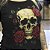 Blusa Feminina Caveira Rosas Com Pedraria - Imagem 2
