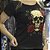 Blusa Feminina Caveira Rosas Com Pedraria - Imagem 3