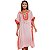 Caftan Longo Rosa com Bordados - Imagem 1