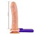 Prótese Fogo da Paixão com vibrador externo e ventosa 18 X 4,5cm - Imagem 1