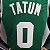 Regata Basquete NBA Boston Celtics Tatum 0 Verde Edição Jogador Silk - Imagem 4