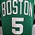 Regata Basquete NBA Boston Celtics Garnett 5 Verde Edição Jogador Silk - Imagem 7