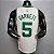 Regata Basquete NBA Boston Celtics Garnett 5 Branca Edição Jogador Silk - Imagem 2