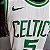 Regata Basquete NBA Boston Celtics Garnett 5 Branca Edição Jogador Silk - Imagem 5