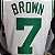 Regata Basquete NBA Boston Celtics Brown 7 Branca Edição Jogador Silk - Imagem 5