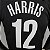 Regata Basquete NBA Brooklyn Harris 12 Preta Edição Jogador Silk - Imagem 4