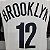 Regata Basquete NBA Brooklyn Harris 12 Branca Edição Jogador Silk - Imagem 5
