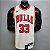 Regata Basquete NBA Chicago Bulls Pippen 33 Branca Edição Jogador Silk - Imagem 1